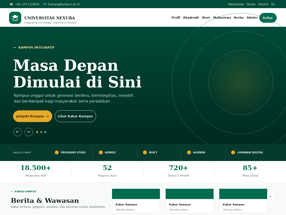 Tema WordPress Nexura Campus SUKA v1.0.0