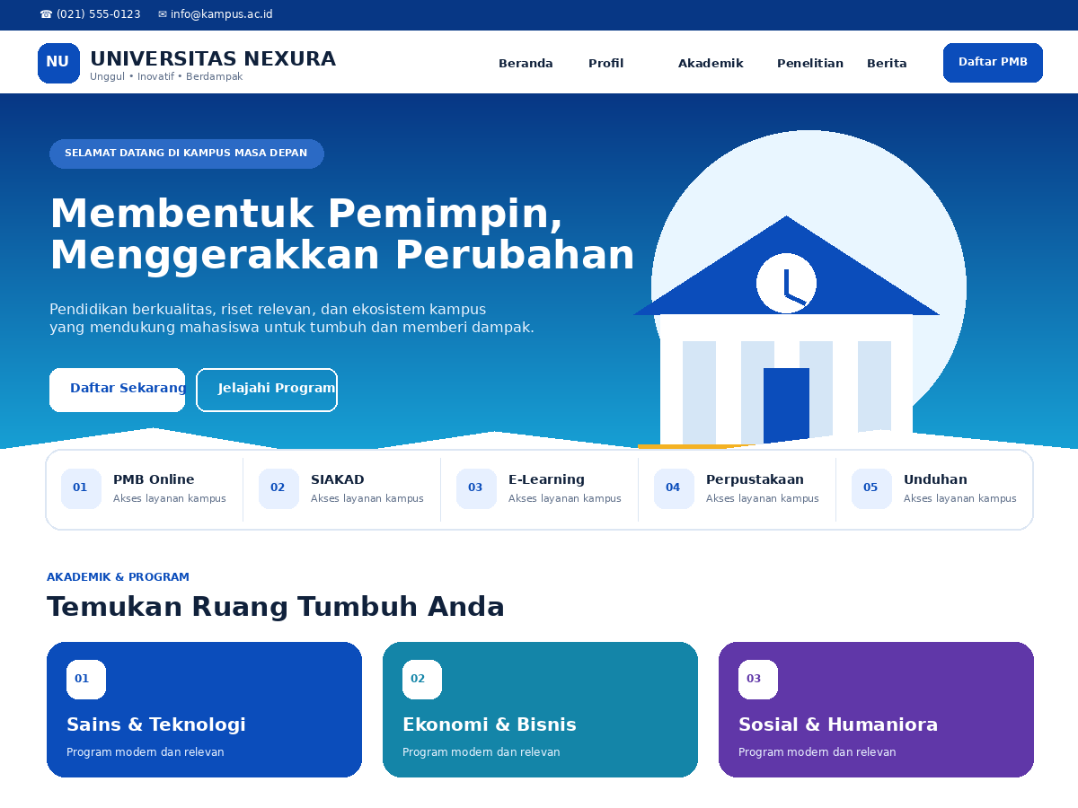 Tema WordPress Nexura University